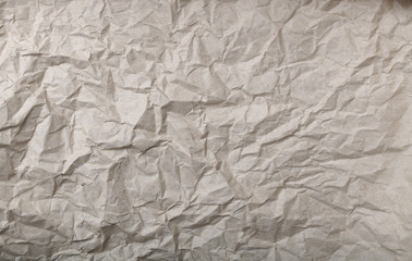 Crumpled or wrinkled recycled paper texture eco-friendly