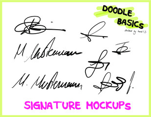 Signature Unterschrift MockUp Max Mustermann John Doe Jane Fake Signatures for Movies and Mock Ups