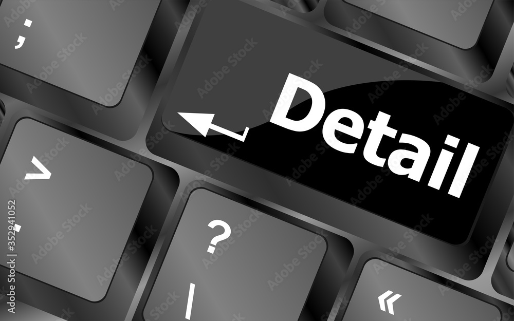 Poster detail of the keyboard with computer key detail