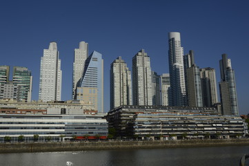 Fototapeta na wymiar skyline at the port of buenos aires
