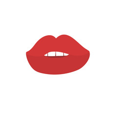 lips doodle icon, vector illustration