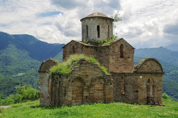 Senty Church. Christian church built in 965 (Alania). It is located on mountain range spur on the...