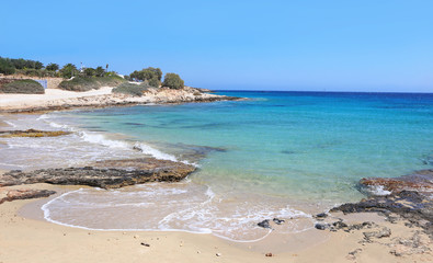Fototapeta na wymiar Aegean sea landscape at Ano Koufonisi island Greece