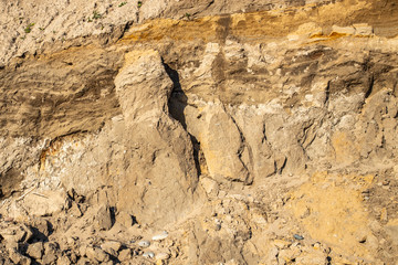 Sea coast cliff erosion concept.