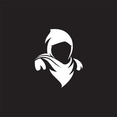 Ninja esport gaming mascot logo vector	