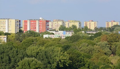 View of the city of Lublin from the height of the Donjon tower. Poland. © TATIANA