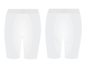White woman cycling shorts. vector illustration