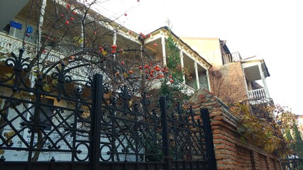 old house with balcony