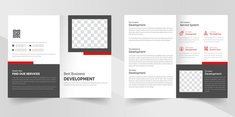 Business Brochure Design Template, Bifold Brochure