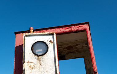 Old ships wheel house image