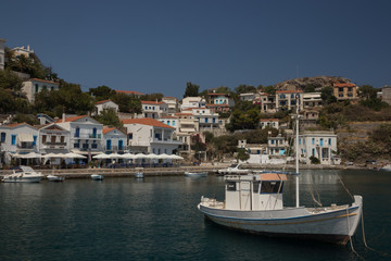 Fototapeta na wymiar Evdilos, Ikaria, Aegean Island, Greece, picturesque Greek fishing village 