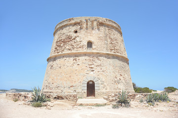 Fototapeta na wymiar D'en Rovira watch tower, Ibiza