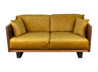 The sofa is isolated on a white