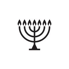 menorah flat icon, vector illustration
