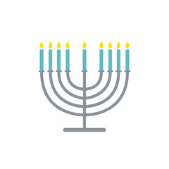 menorah flat icon, vector illustration