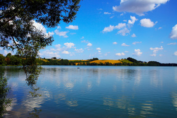 sunset over the lake