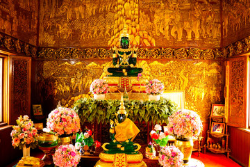 A beautiful view of buddhist temple at Chiang Mai, Thailand.