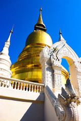 A beautiful view of buddhist temple at Chiang Mai, Thailand.