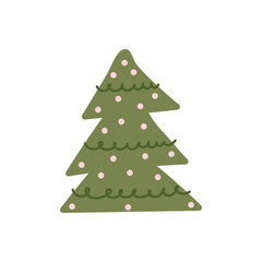 Silhouette of a Christmas tree on a white background.
