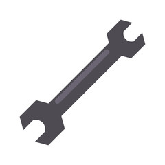 Black spanner illustration. Instrument, fixing, equipment. Engineering concept. illustration can be used for topics like repair, service, tools