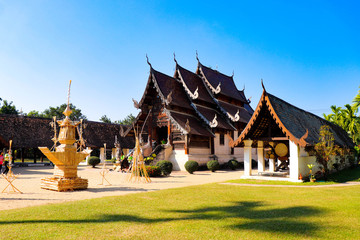 A beautiful view of buddhist temple at Chiang Mai, Thailand.