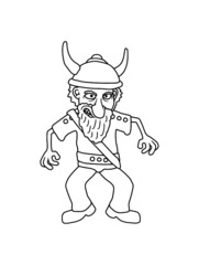 Gefährlicher Wikinger Clipart mit nordmann hörner