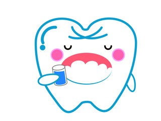 うがいしている歯