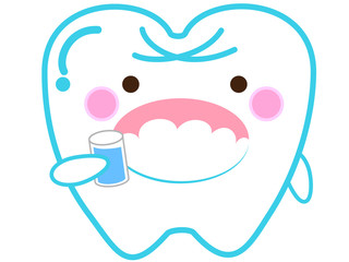 うがいしている歯
