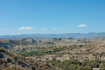 view of the mountains in the desert