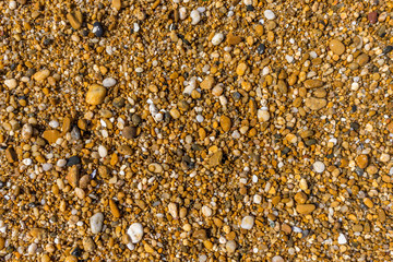 Beautiful sea pebbles, great design for any purposes. Summer background. Stone texture. Surface design.