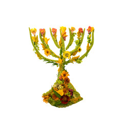
Jewish attribute of menorah  for the Jewish holiday of Hanukkah
