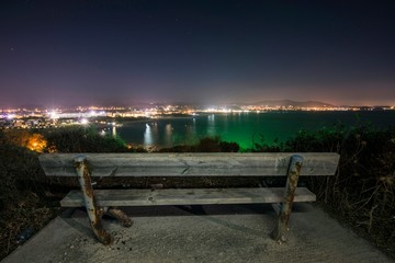 Night landscape photo of Kolymbia in Rhodes Greece