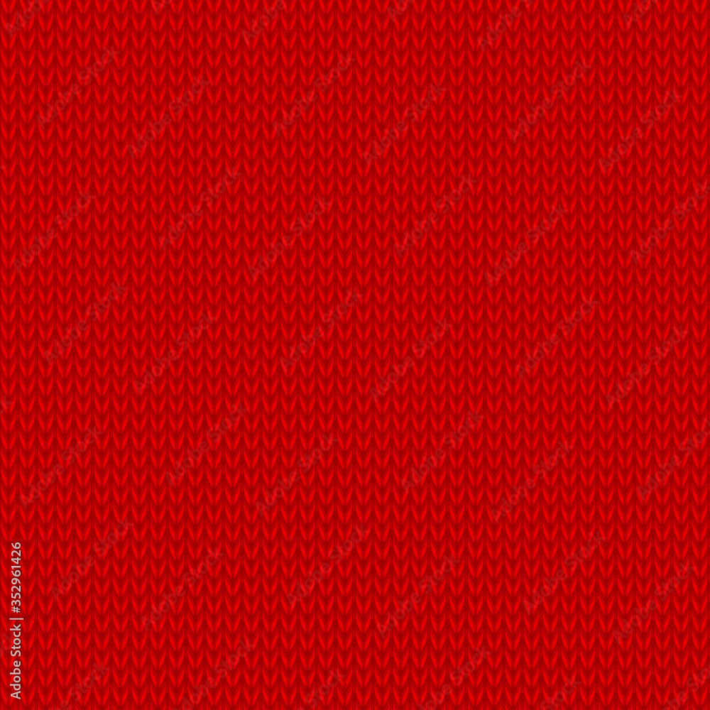 Poster knitted red pattern. seamless knitted fabric. realistic knit texture vector seamless pattern. endles