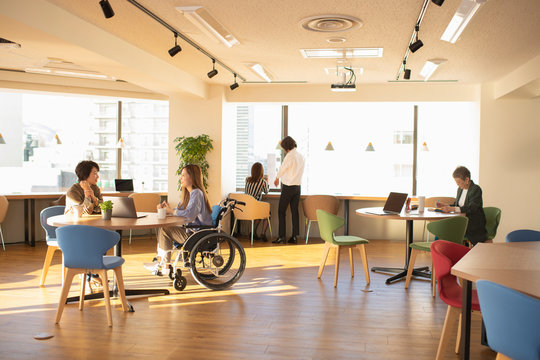 Concept of coworking office space