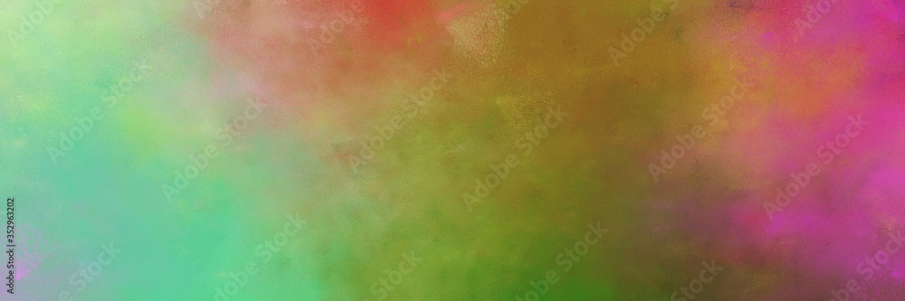 Aufkleber beautiful abstract painting background graphic with pastel brown, dark sea green and rosy brown colo