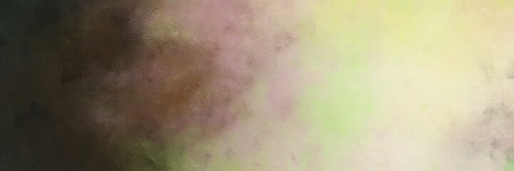 beautiful pastel gray, very dark green and pastel brown colored vintage abstract painted background with space for text or image. can be used as horizontal background graphic