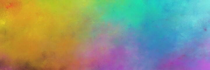 beautiful vintage abstract painted background with peru, light sea green and corn flower blue colors and space for text or image. can be used as postcard or poster