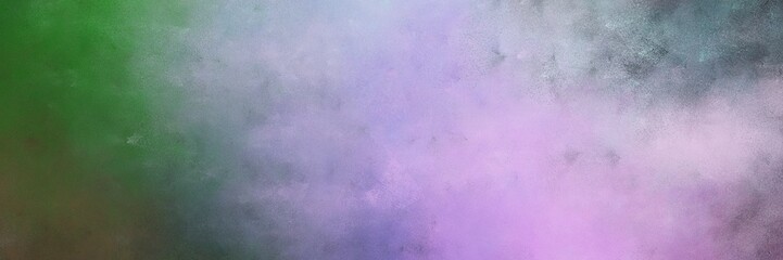 beautiful vintage abstract painted background with light pastel purple, dark olive green and slate gray colors and space for text or image. can be used as horizontal background graphic