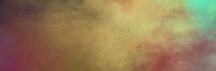 Obraz premium beautiful abstract painting background graphic with pastel brown and dark sea green colors and space for text or image. can be used as horizontal background texture
