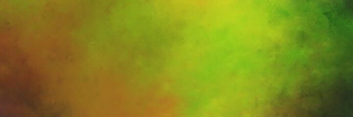 beautiful abstract painting background texture with olive drab, very dark green and yellow green colors and space for text or image. can be used as horizontal header or banner orientation
