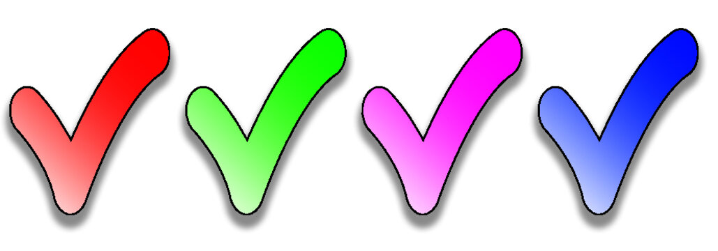 simboli giusto ok 3d spunta 