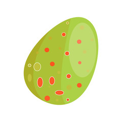 Green Easter egg. Dot, color, decorated, texture. Spring holidays concept. illustration can be used for topics like traditional food, Easter Sunday, custom