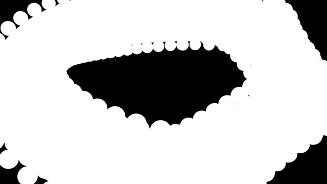 Futuristic abstract twisted geometry spinning in a seamless loop. Alpha and Z-depth channels included.