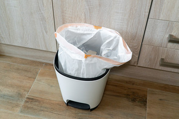 Garbage bin in the kitchen