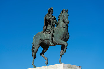 Fototapeta na wymiar View of Louis XIV statue