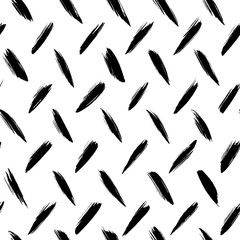 Herringbone brush strokes vector seamless pattern. Chevron texture or wallpaper.