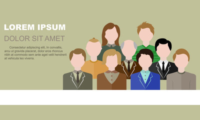 Flat modern vector of different human figures.
