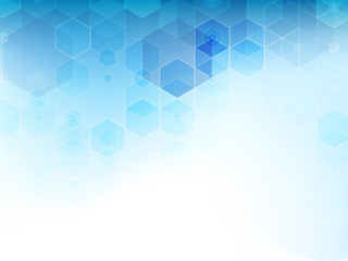 Abstract blue cubes vector background.Geometric blue background