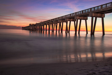 Panama City Beach pier at sunset