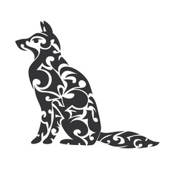 Vector pet Dog  stylized vector illustration for logo  and print  isolated on white